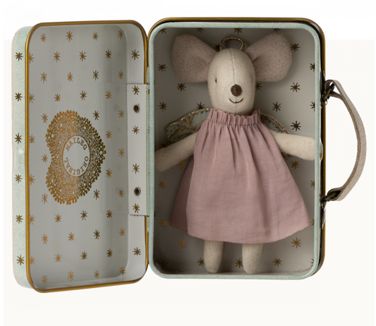 Maileg Angel Mouse in Suitcase - Little Sister