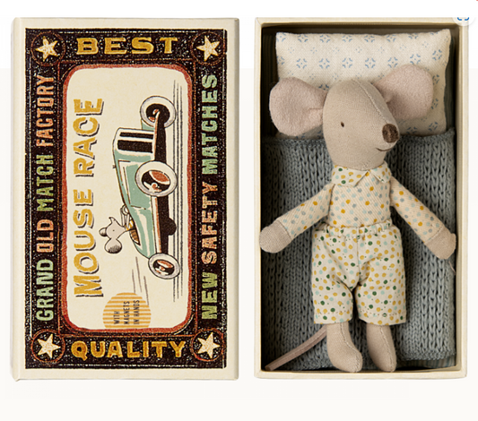 Maileg Little Brother Mouse in Matchbox