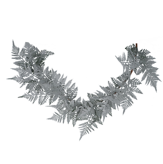 Gisela Graham Frosted Flock Fern Garland