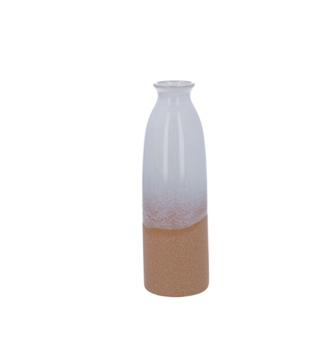 Gisela Graham Ceramic Vase - Sand Decorative Bottle