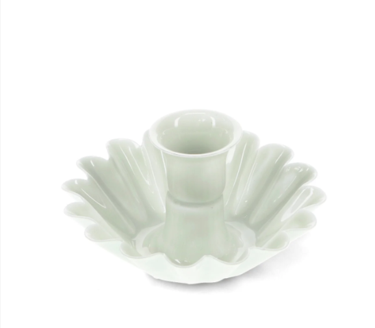 Enamel Cupped Flower Candle Holder