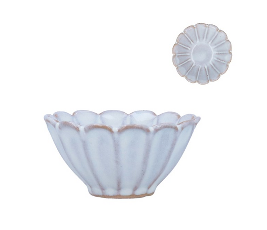 Gisela Graham White Stoneware Fluted Mini Bowl