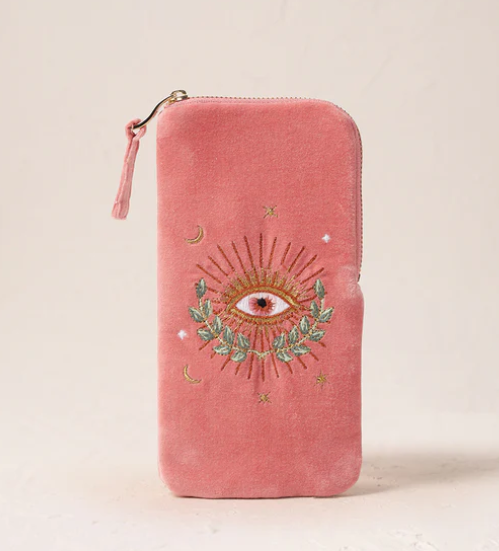 Elizabeth Scarlett Celestial Eye Velvet Glasses Case