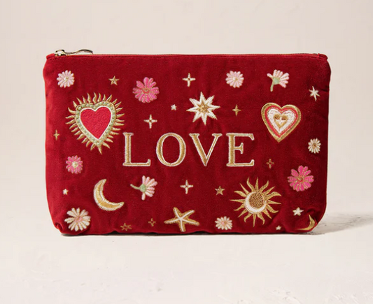 Elizabeth Scarlett Love Charm Rouge Velvet Everyday Pouch