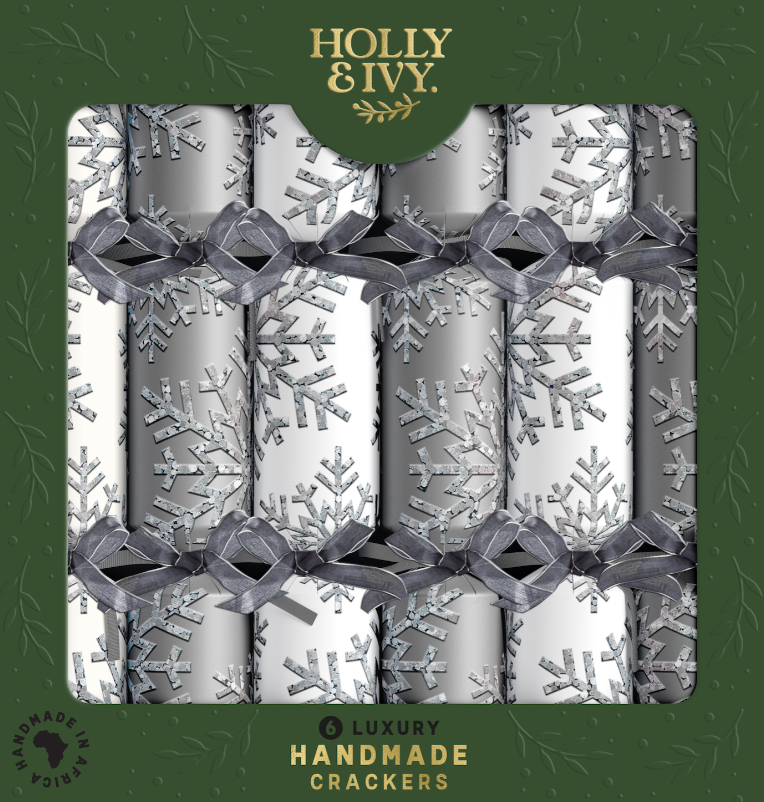 Holy and Ivy Crackers - Textured Snowflakes