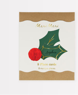 Meri Meri Holly Honeycomb Place Cards