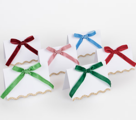 Meri Meri Velvet Bow Place Cards