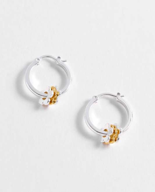 Estella Bartlett Multi Flower Hoop Earrings