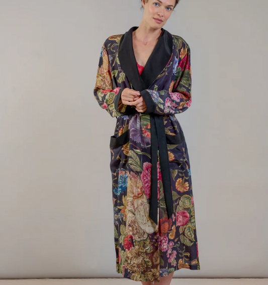 One Hundred Stars Primula Black Crepe Gown