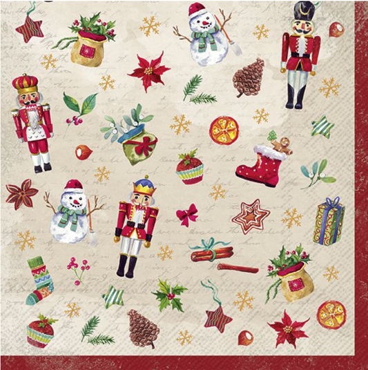 Napkins - Festive Tradition Cream