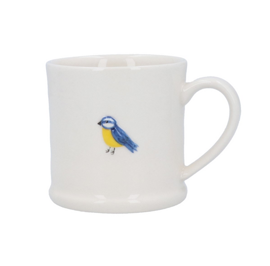 Gisela Graham Blue Tit Stoneware Mini Mug