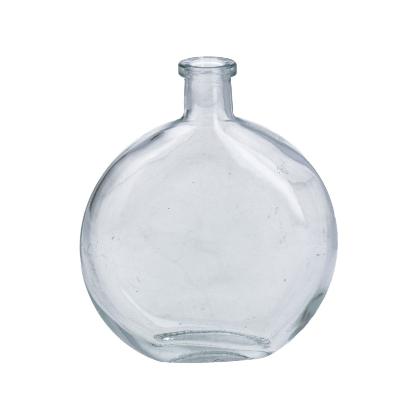 Gisela Graham Clear Glass Disc Bud Vase
