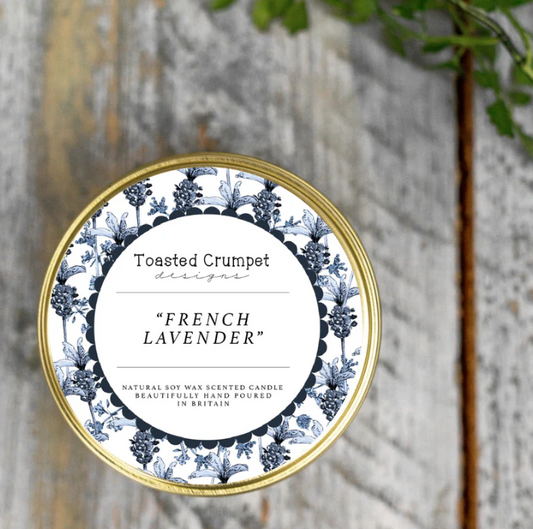 Toasted Crumpet French Lavender Tin Candle