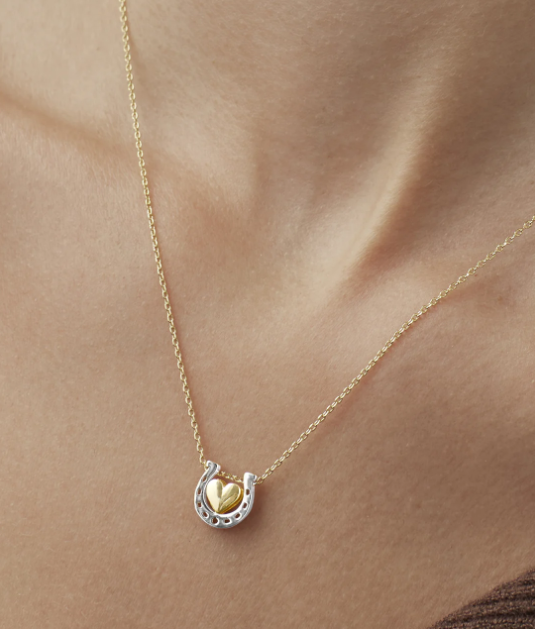 Estella Bartlett Heart and Horseshoe Necklace