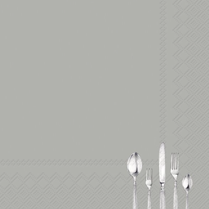 Napkins - Tiny Cutlery Grey