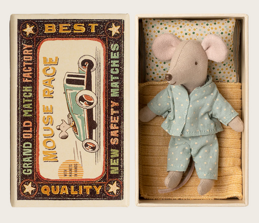 Maileg Little Brother Mouse in Matchbox