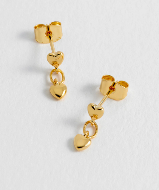 Estella Bartlett Linked Heart Studs