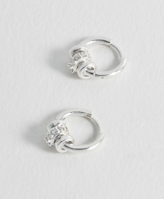 Estella Bartlett Triple Disc CZ Hoop Earrings