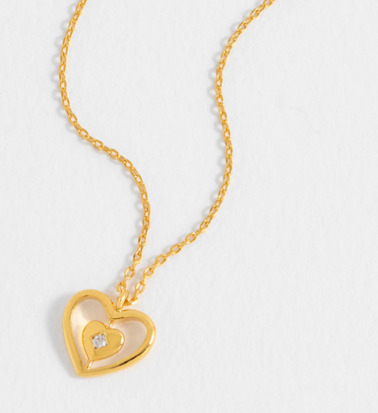 Estella Bartlett Enveloped CZ Heart Necklace