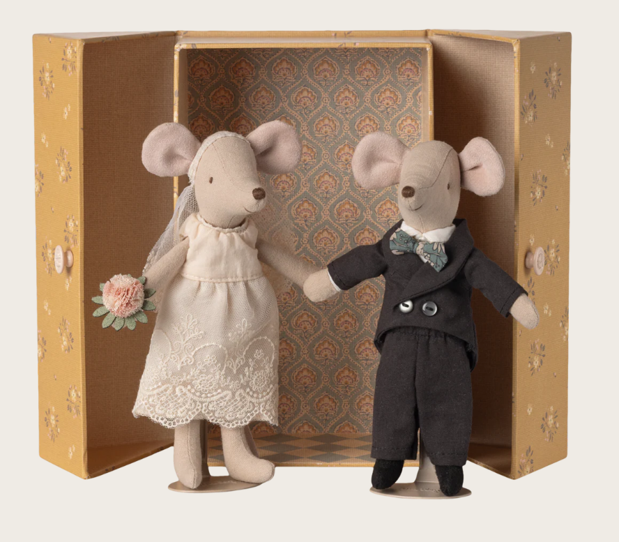 Maileg Wedding Mice Couple in Box - Mum & Dad