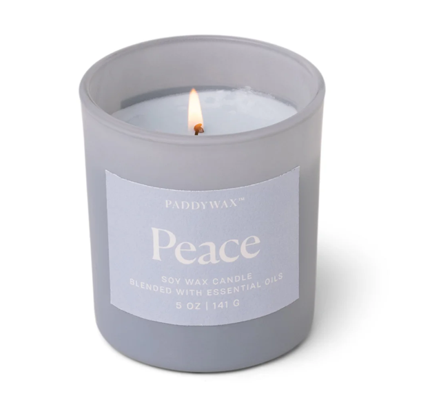Paddywax Wellness Blue Glass Vessel Peace
