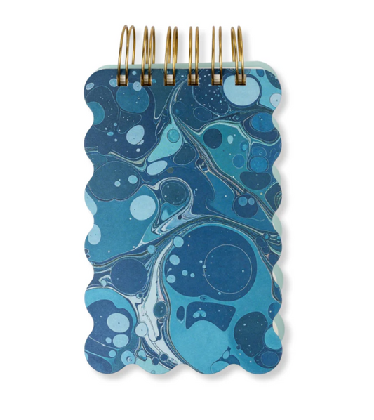 Designworks Ink Marble Wavy Notepad - Teal