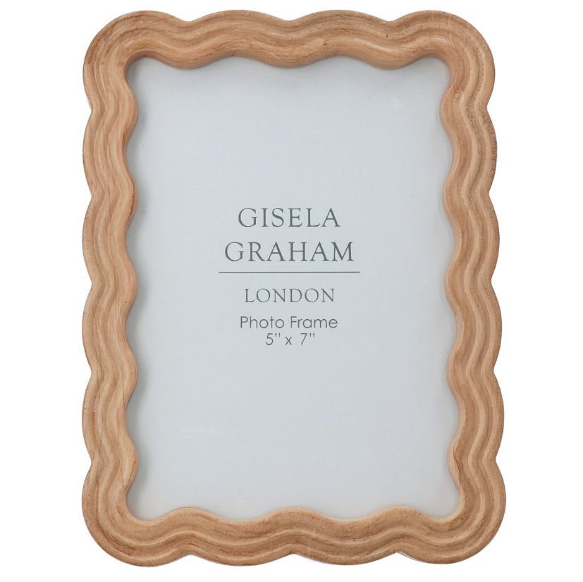 Gisela Graham Wood Picture Frame - Wavy