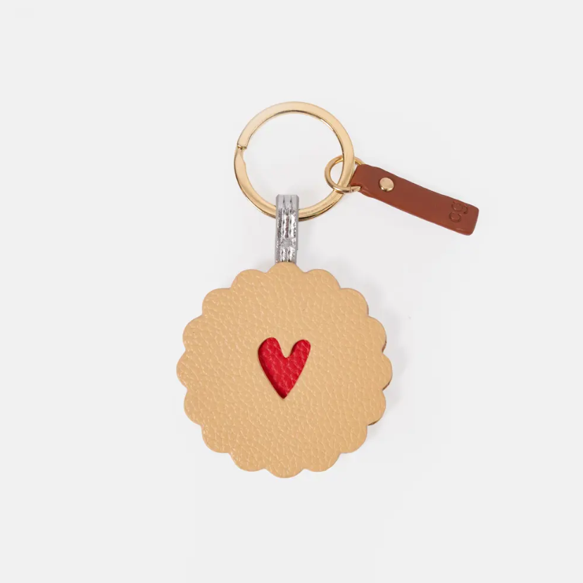 Caroline Gardner Heart Jam Biscuit Novelty Keyring