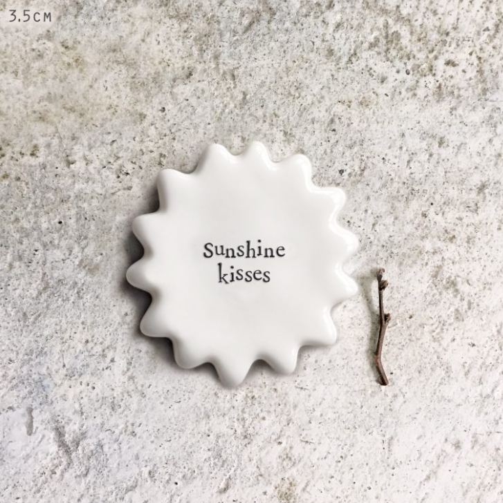 East of India Tiny Sun Token - Sunshine Kisses