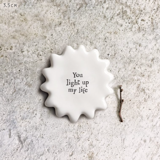 East of India Tiny Sun Token - You Light up my Life