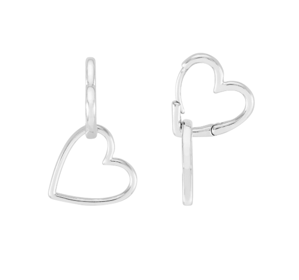 Estella Bartlett Hinged Heart Hoop Earrings
