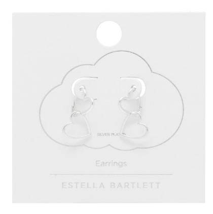 Estella Bartlett Hinged Heart Hoop Earrings