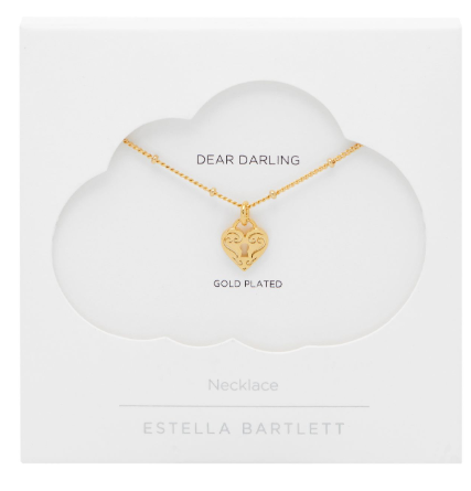 Estella Bartlett Gold Engraved Heart Padlock Necklace