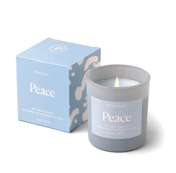 Paddywax Wellness Blue Glass Vessel Peace