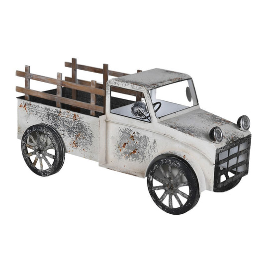 White Metal Pick-up Truck
