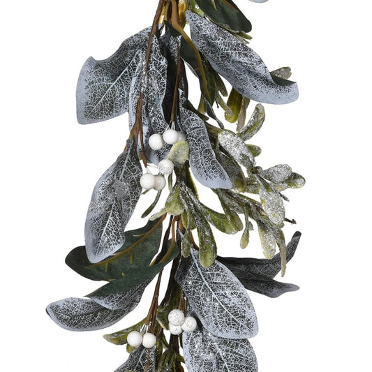 Frost Laurel and Mistletoe Garland