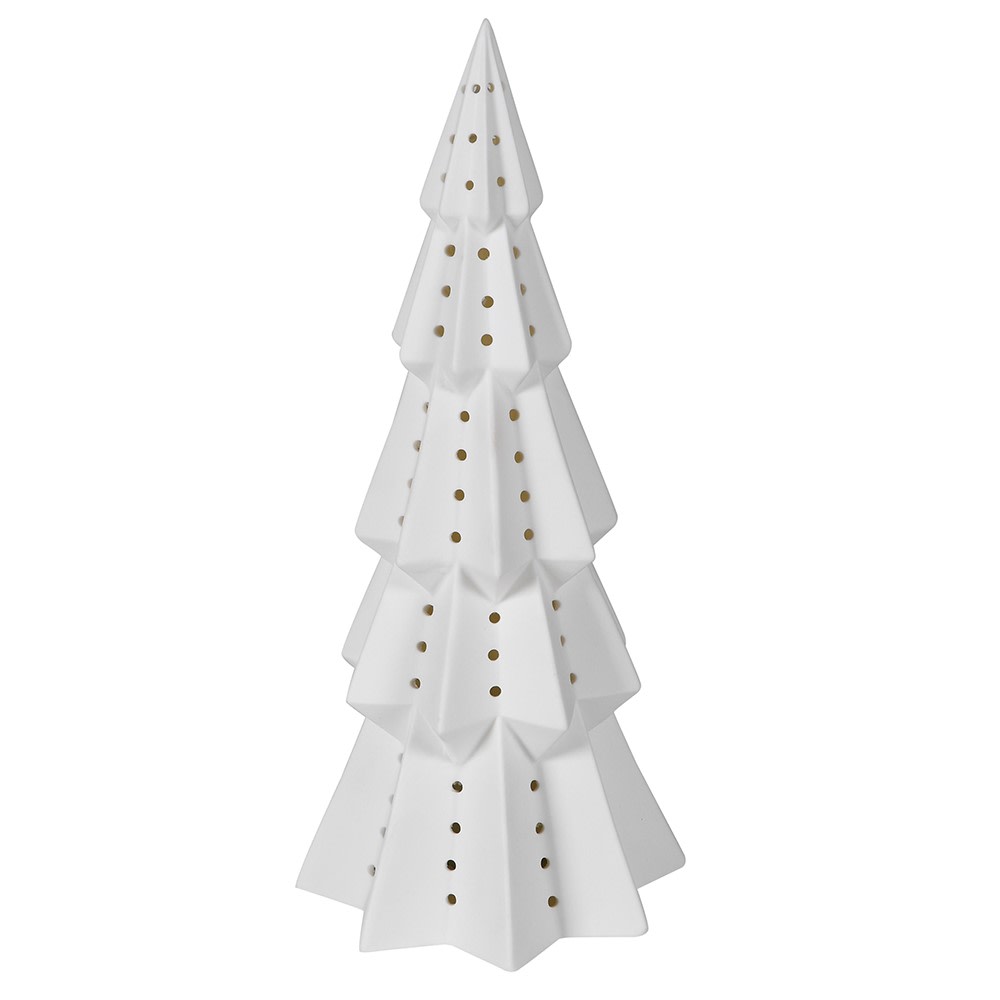 White LIT Tiered Xmas Tree