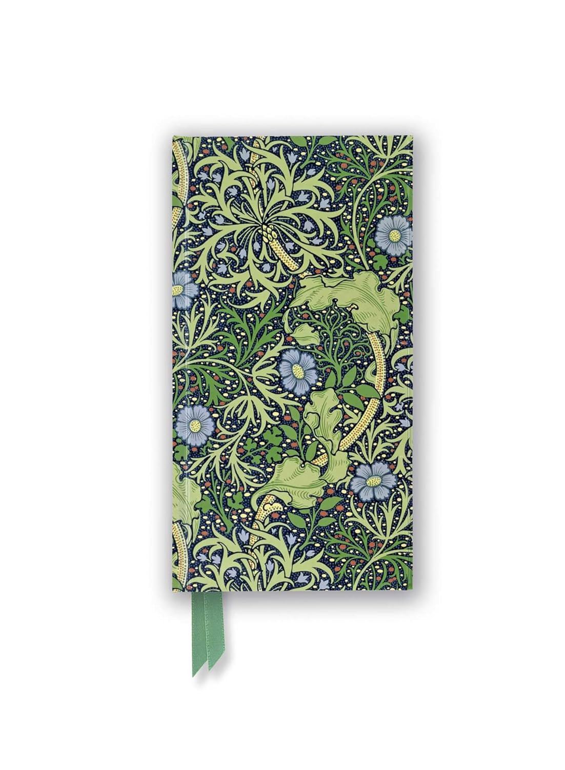 William Morris Seaweed Foiled Ruled Slimline Journal