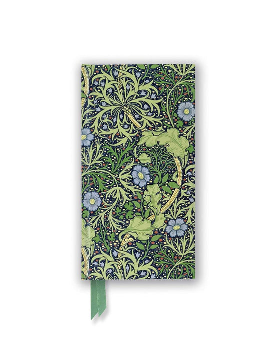William Morris Seaweed Foiled Ruled Slimline Journal