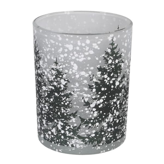 Snowy Trees Candle Holder