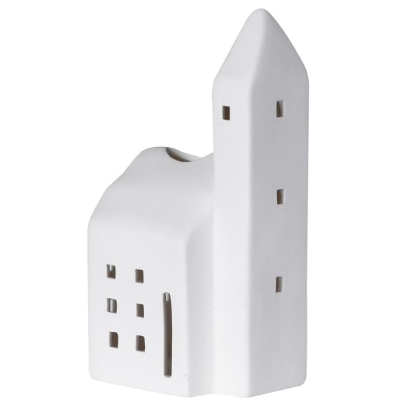 White Church T/Light Holder