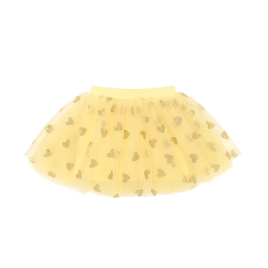 Bob & Blossom Lemon Tutu with Gold Glitter Hearts
