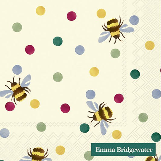 Napkins - Bumble Bee And Polka Dots