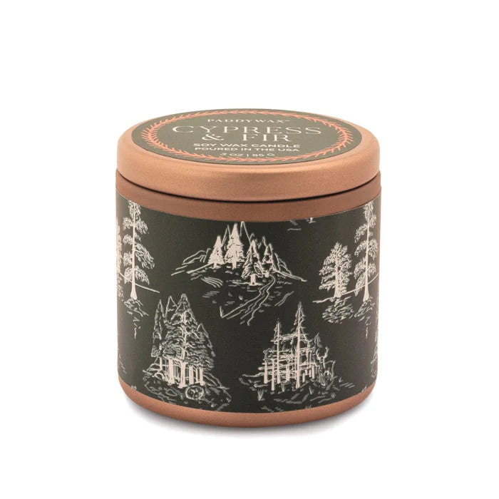 Paddywax Cypress & Fir Copper Tin Candle