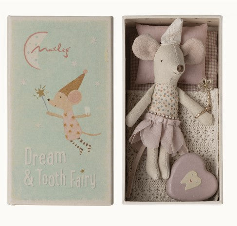 Maileg Tooth Fairy Mouse - Little Sister In Matchbox