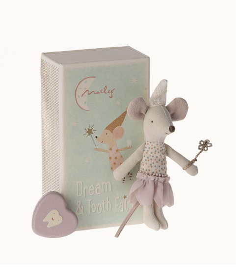 Maileg Tooth Fairy Mouse - Little Sister In Matchbox