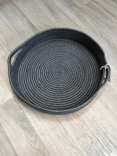 Grey woven tray