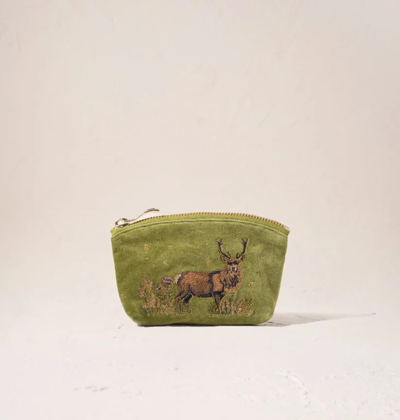 Elizabeth Scarlett Pistachio Velvet Coin Purse - Highland Romance