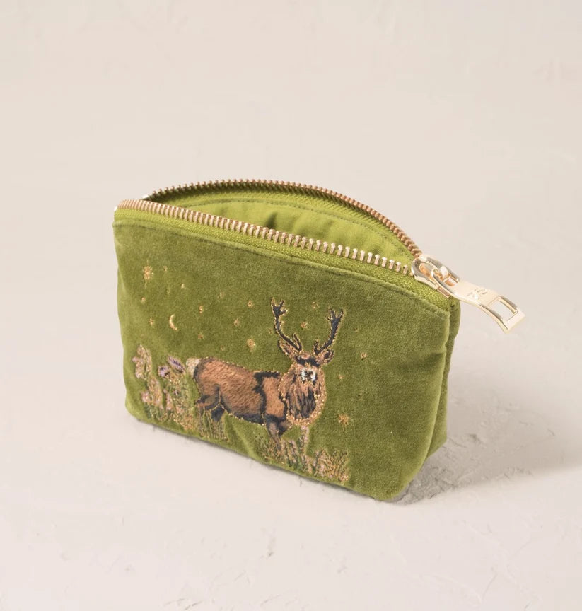 Elizabeth Scarlett Pistachio Velvet Coin Purse - Highland Romance