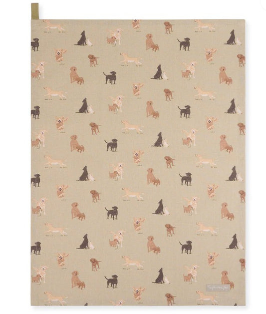 Sophie Allport Tea Towel - Labradors & Retrievers